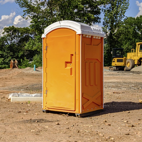 do you offer hand sanitizer dispensers inside the portable restrooms in Clarence Center